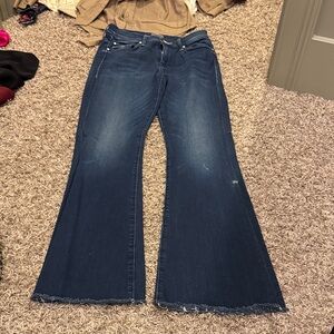 MOTHER Dark Indigo Flare Jeans